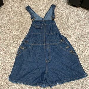 Denim Blue Women's Overall Shorts